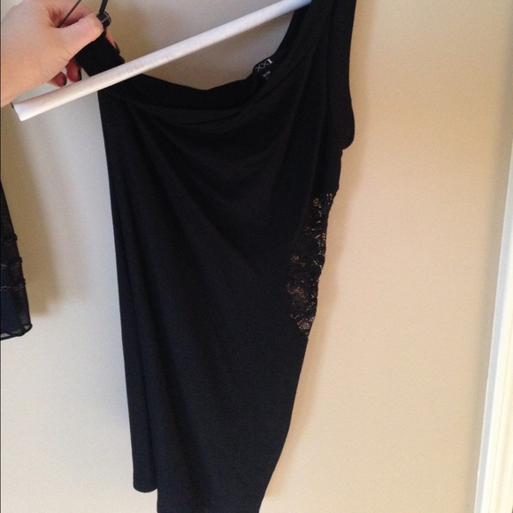 Black One-Shoulder Mini Dress