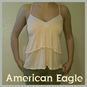 🍊Light orange tank with sparkles