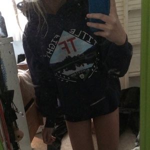 navy blue title fight sweatshirt