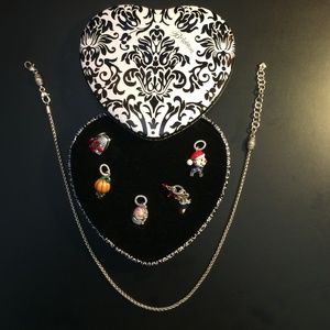 Brighton "Charm Your Holidays" necklace and charms