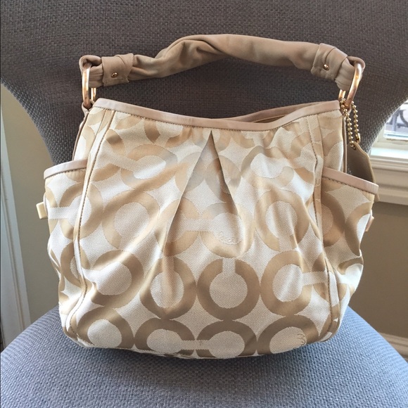 COACH Parker Signature Op Art Shoulder Bag - Picture 1 of 4