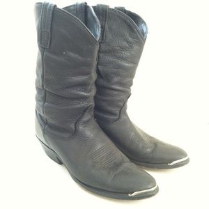 Vintage cowboy boots leather 7.5