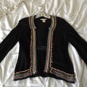 Black beaded cardigan