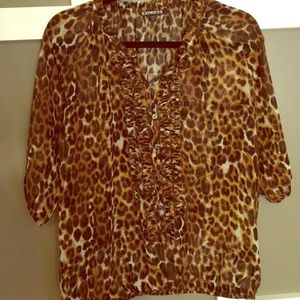 Sheer Leopard Express blouse