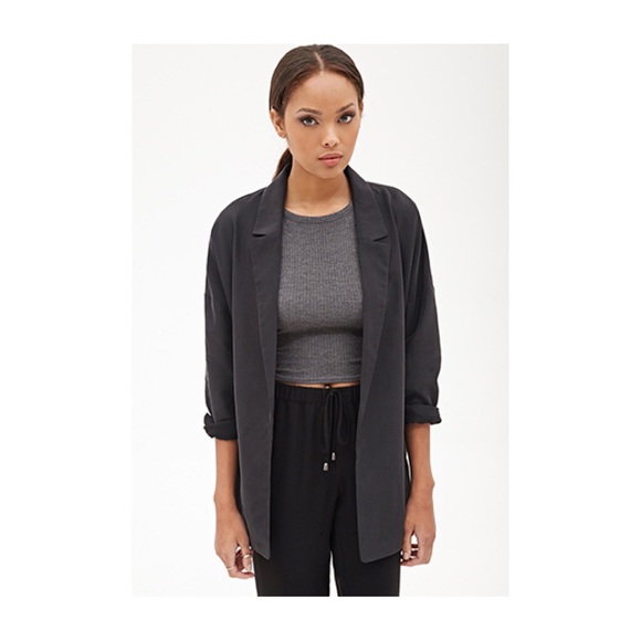 NWOT Forever 21 Open Front Boyfriend Blazer (L)