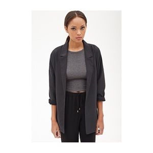 NWOT Forever 21 Open Front Boyfriend Blazer (L)