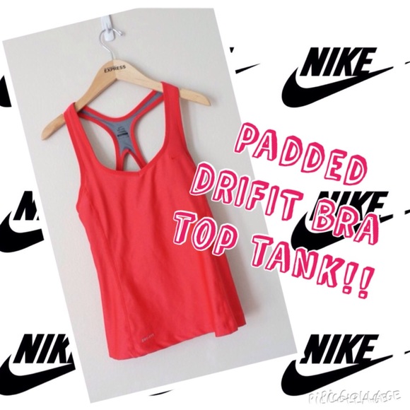Nike padded bra workout drifit tank