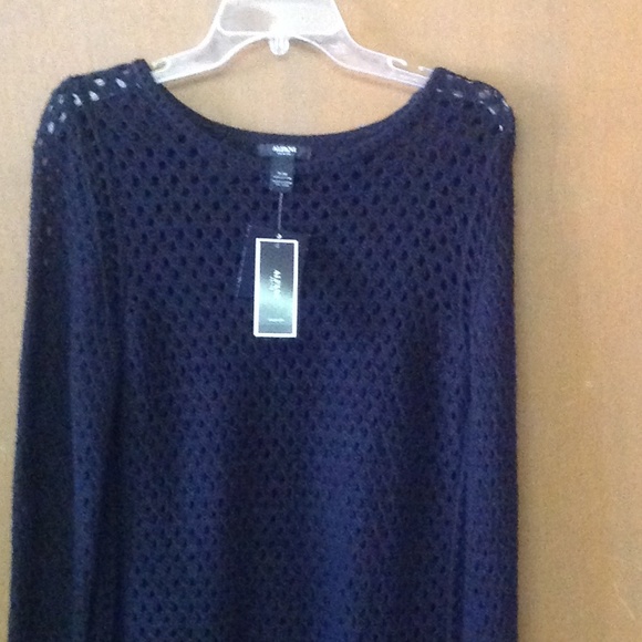 Alfani Long Sleeve Open Knit - Picture 3 of 4