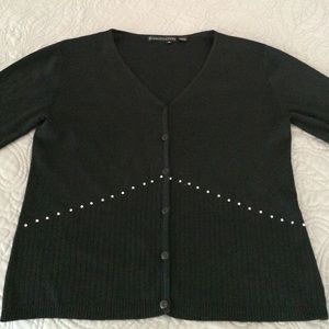 Black rhinestone cardigan
