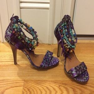 Zigi Peacock Beaded Shoes