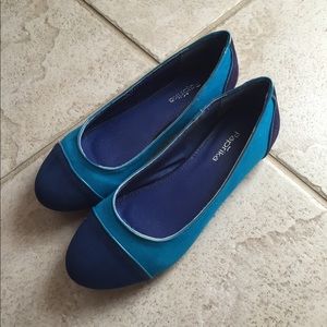 Colorblock Blue Flats