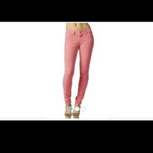 Coral Pink Cello Skinny Jeans
