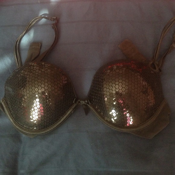34C push up bra with sequins
