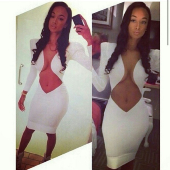 Draya Michelle  White Bandage Dress