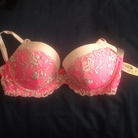 Pink and light pink bra