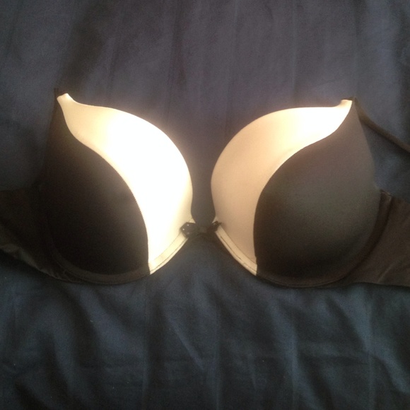 Black and white push up bra