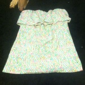 Lilly Pulitzer Wiley ruffle tube top