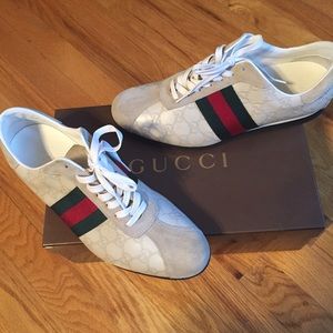 Men's White Cream Gucci Sneakers 😍