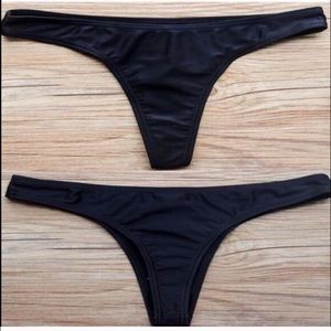 T back bikini black