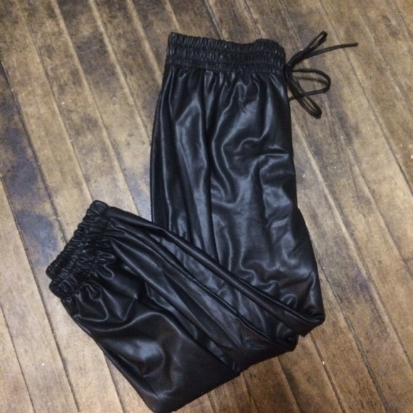 Pleather Joggers