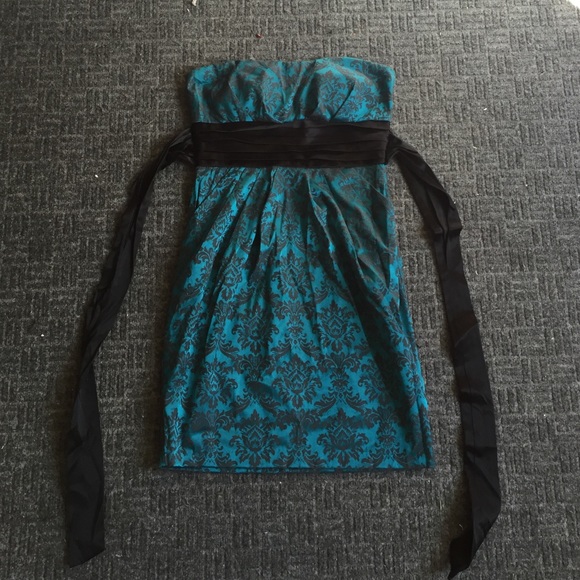 Dark turquoise short dress