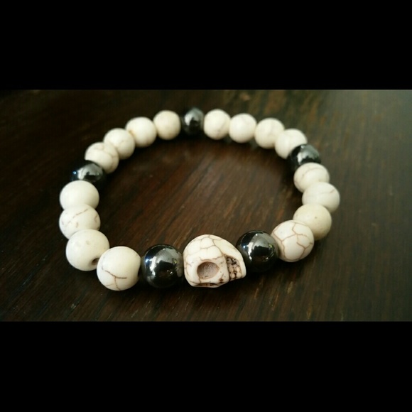 King Baby  style skull howlite spiritual bracelet