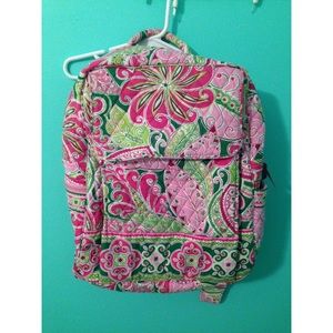 Large Vera Bradley backpack in pinwheel pink