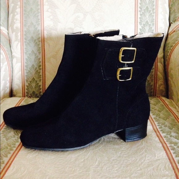 Hush Puppies Ankle Boots Black Size 8W