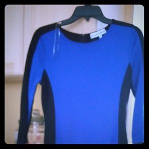 Black and blue dress