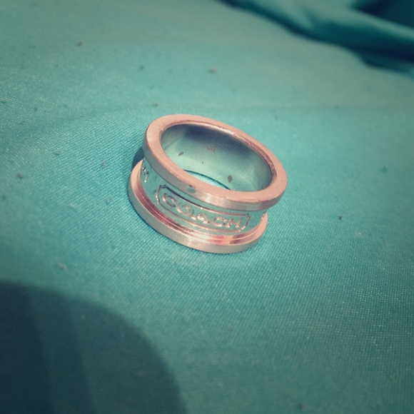 AUTHENTIC COACH RING! Rhodium Plated to White Gold