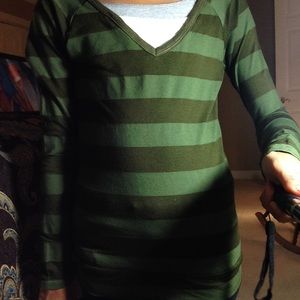 Green and black shirt