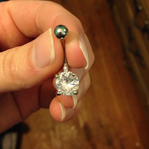 Never worn silver belly ring