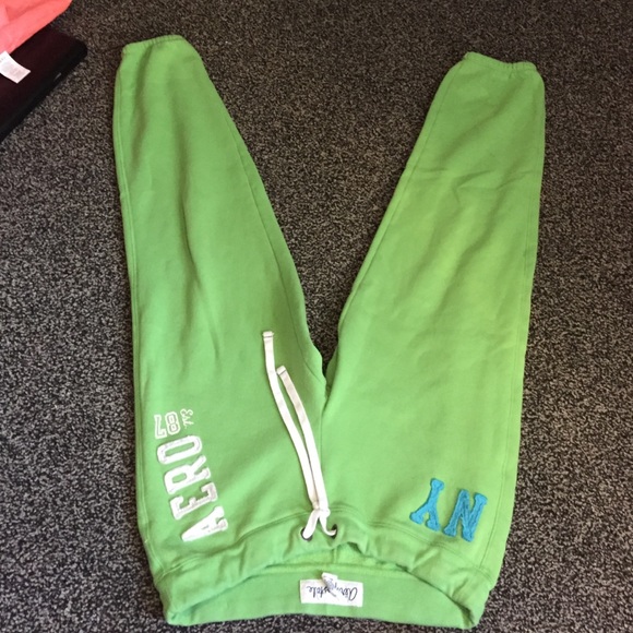 Lime green Aeropostale sweatpants