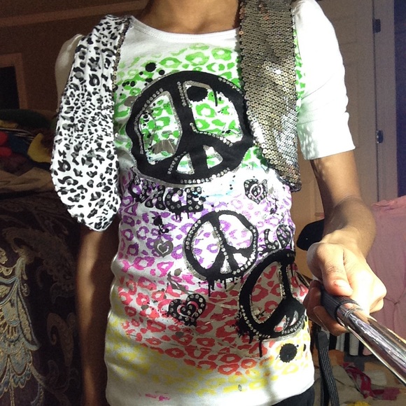 Peace love shirt Versible vest