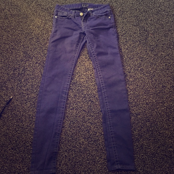 Purple skinny jeans