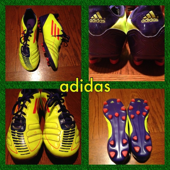 Adidas Neon yellow soccer cleats.👟