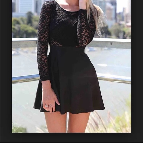 Black lace dress