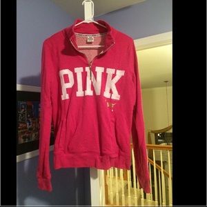 PINK half zip sweatshirt