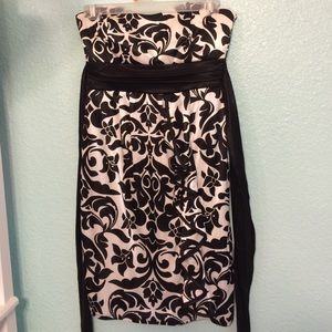 ✖️Black floral satin dress✖️