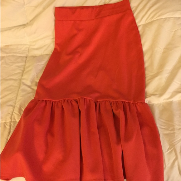 Scuba Mermaid Style Midi Skirt