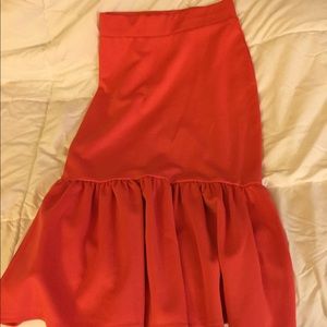 Scuba Mermaid Style Midi Skirt