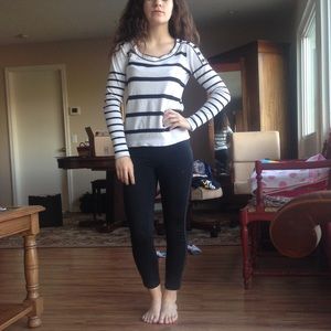 Black and white striped loft sweater