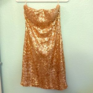 HOMECOMING DRESS GOLD SEQUINS WORN ONCE