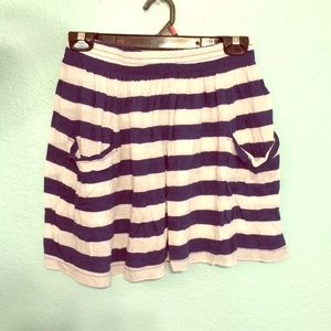 🚫SOLD🚫 Navy and white striped F21 skirt