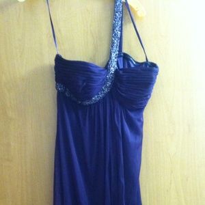 Over the shoulder homecoming dress