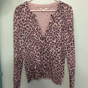 OLD NAVY CHEETAH PRINT CARDIGAN