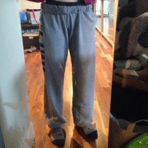 PINK gray sweatpants