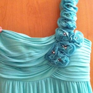 Long one shoulder prom dress