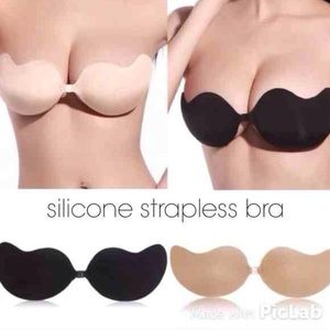 Silicone strapless bra-BLACK