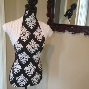 White Cropped Shoulder Blazer